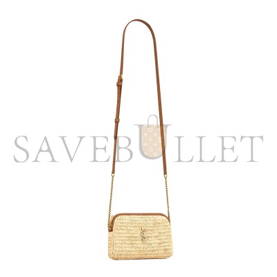 YSL GABY ZIPPED POUCH IN RAFFIA 774293GAAEE2080 (18*13*3.5cm)